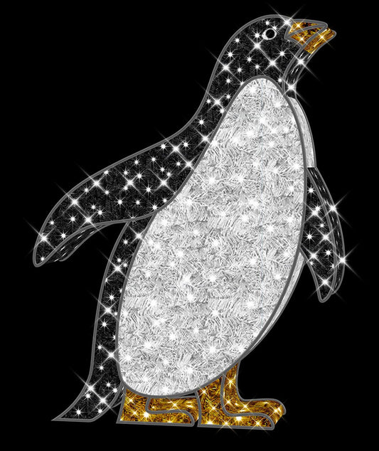 4' 3D LED Penguin Looking Right