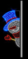 6' Right Side Waving Snowman Pole Mount