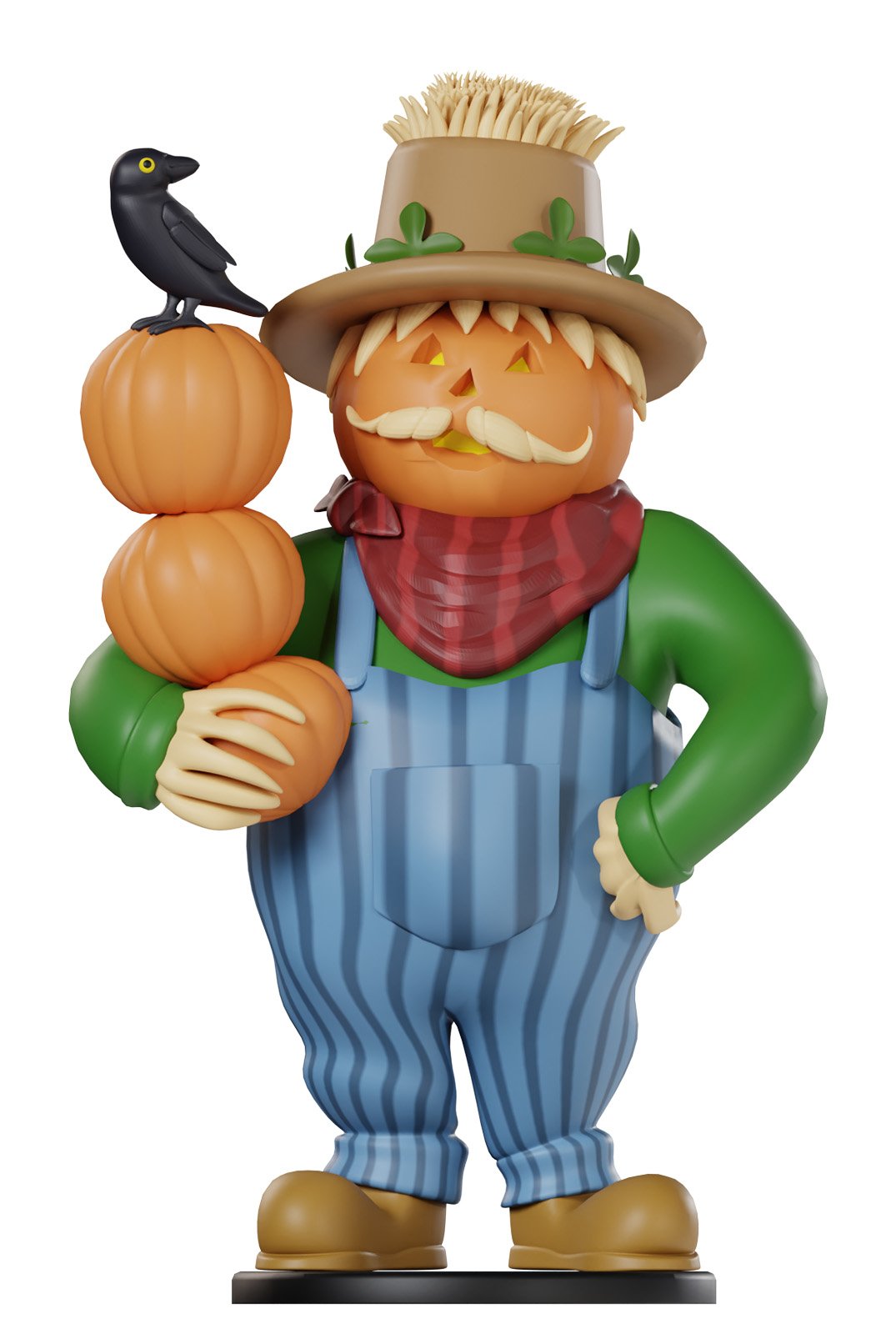 Pumpkin Scarecrow Family Pa 6' Tall