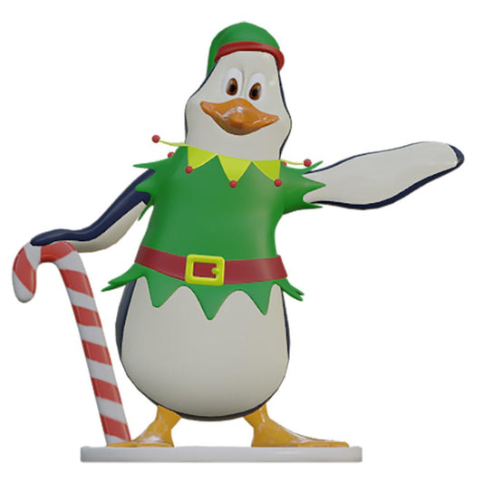 Funny Penguin Dressed as an Elf