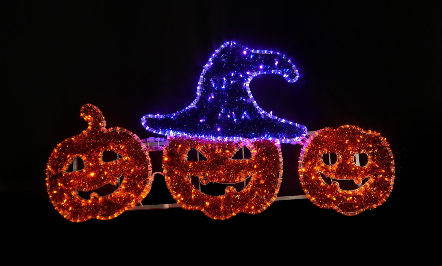 3 Jack-O-Lantern LED Motif