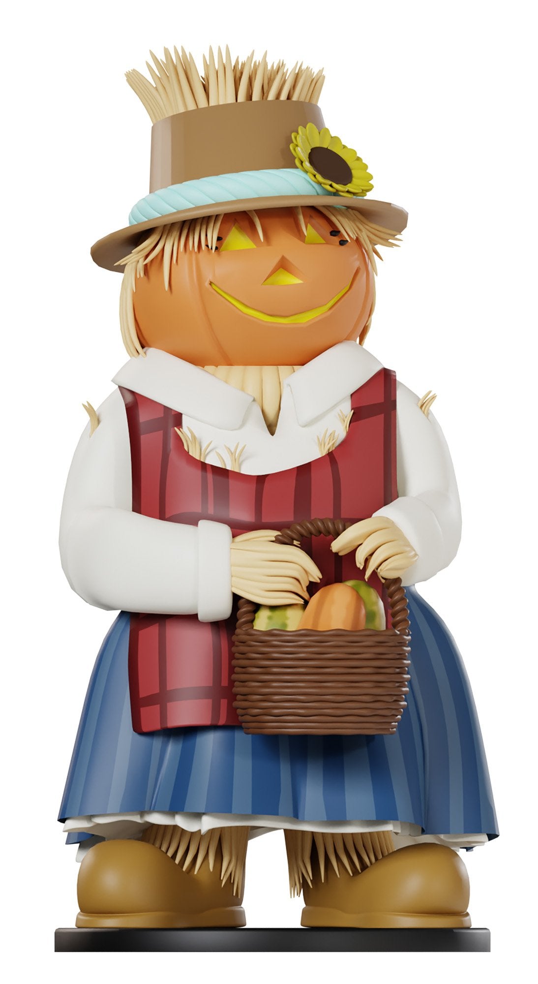 Pumpkin Scarecrow Family Ma 5.5' Tall