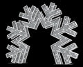 12' Tall LED 3D Ice Snowflake Arch