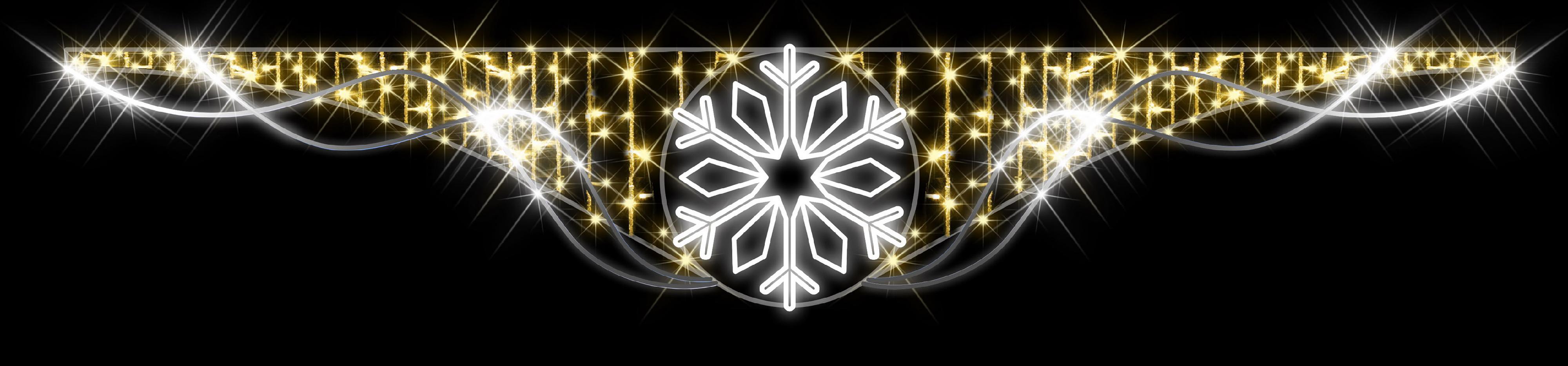 11' Long LED Snowflake Streamer – WinterlandInc
