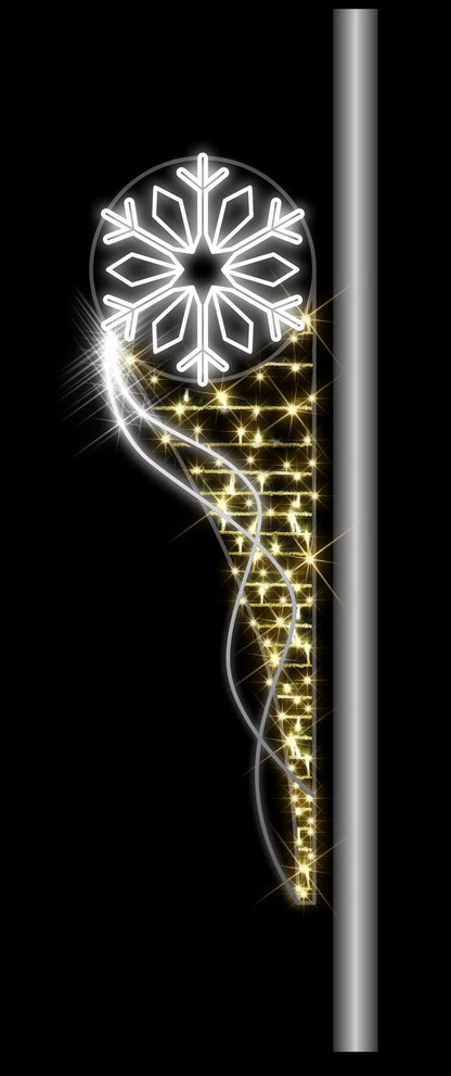6.5' Snowflake Pole Mount with Chasing Effect