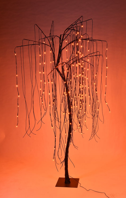 Orange LED Halloween Willow Tree 7'