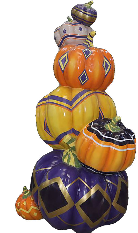 7' Stack of 7 Fancy Pumpkins