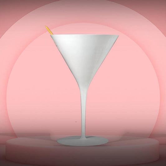 5' White Martini Glass Statue