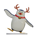 Funny Penguin with Red Nose and Antlers