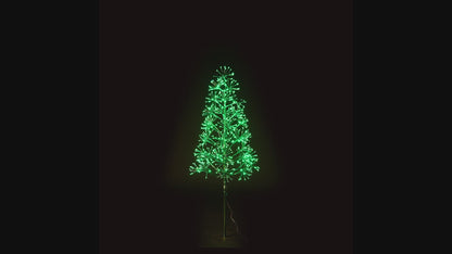 5' Green Starburst LED Tree