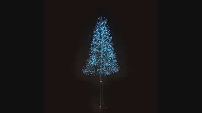 6' Teal Starburst LED Tree