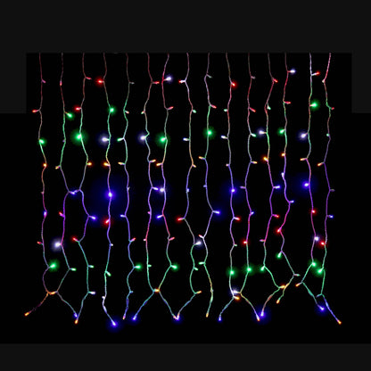 Twinkle LED Light Curtain with 150 Multi Colored Lights