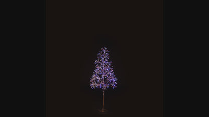 4' Red, White and Blue Starburst LED Tree