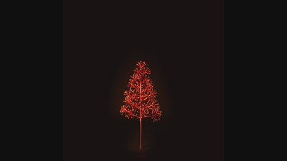 4' Orange Starburst LED Tree