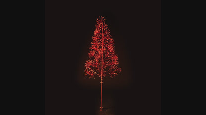 6' Orange Starburst LED Tree