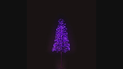 5' Purple Starburst LED Tree