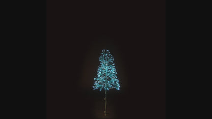 4' Teal Starburst LED Tree