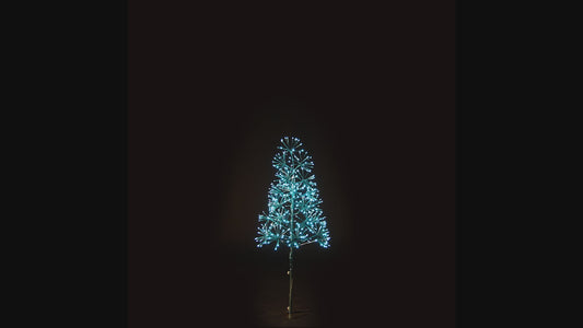 4' Teal Starburst LED Tree