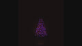 4' Purple and Orange Starburst LED Tree
