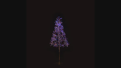 5' Red, White and Blue Silver Tree