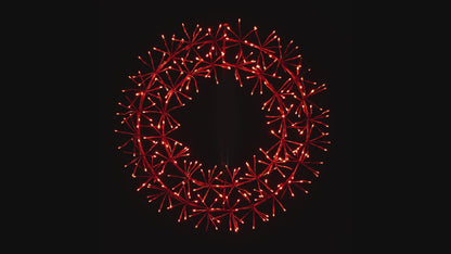 2' Orange Micro LED Wreath with Orange Frame