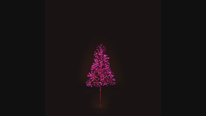 4' Pink Starburst LED Tree
