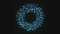 2' Teal Micro LED Wreath with Teal Frame