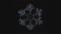 4' Silver Snowflake Wall Mount Pure White LEDs