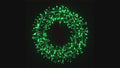 2' Green Micro LED Wreath with Green Frame