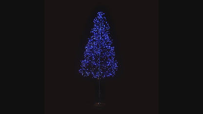 6' Blue Starburst LED Tree