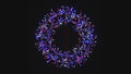 2' Red, Pure White and Blue Micro LED Wreath with Silver Frame