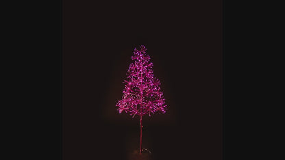 5' Pink Starburst LED Tree