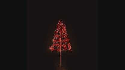 5' Orange Starburst LED Tree