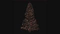 5' Warm White LED Wall Mount Tree with Gold Branches