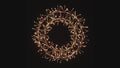 2' Warm White Micro LED Wreath with Gold Frame