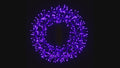 2' Purple Micro LED Wreath with Purple Frame