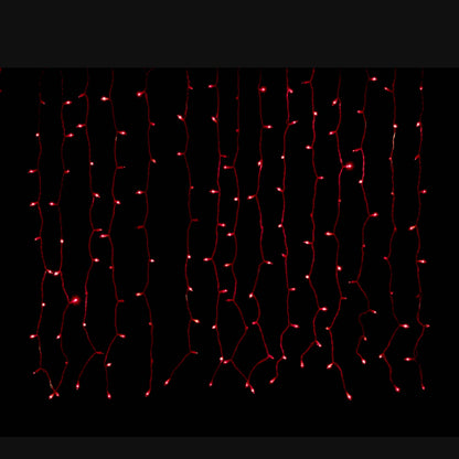 Incandescent Twinkle Light Curtain with 150 Red Lights