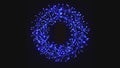 2' Blue Micro LED Wreath with Blue Frame