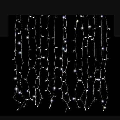 Pure White LED Curtain Lights 150 Twinkle Lights