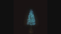 5' Teal Starburst LED Tree