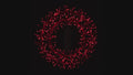 2' Red Micro LED Wreath with Red Frame