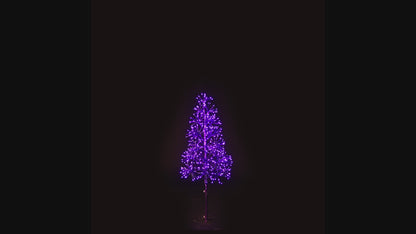 4' Purple Starburst LED Tree