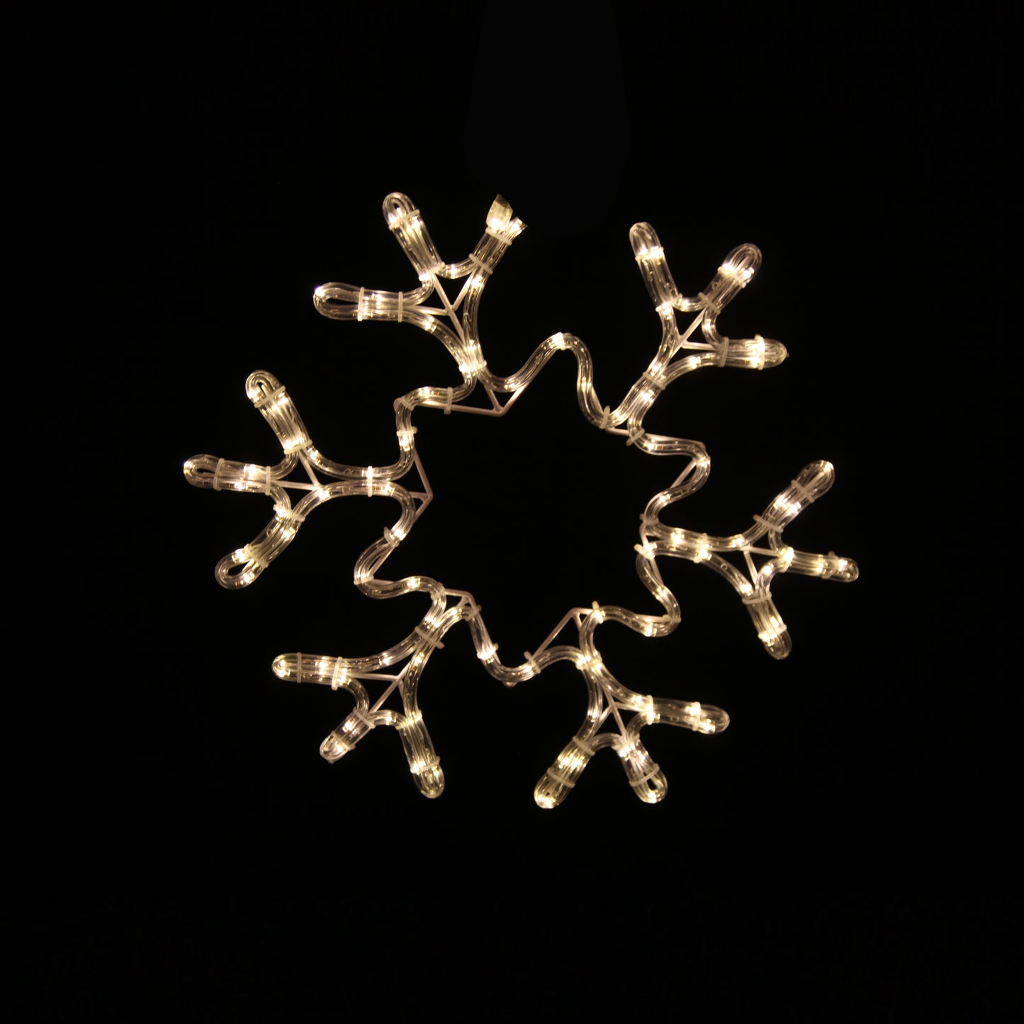 Warm White 18" Ropelit Snowflake with Star