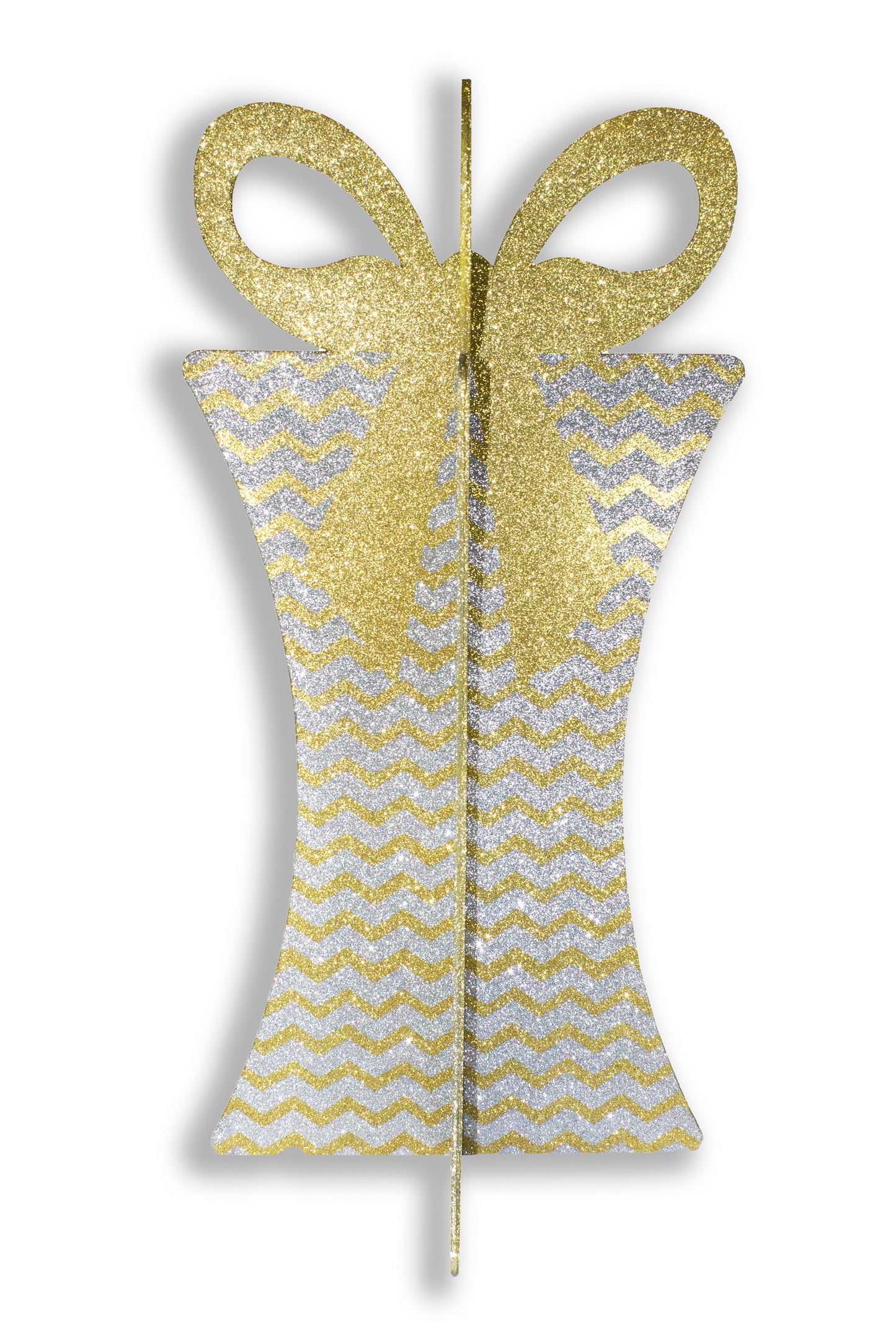 31" Gold and Silver 3D Gift Box