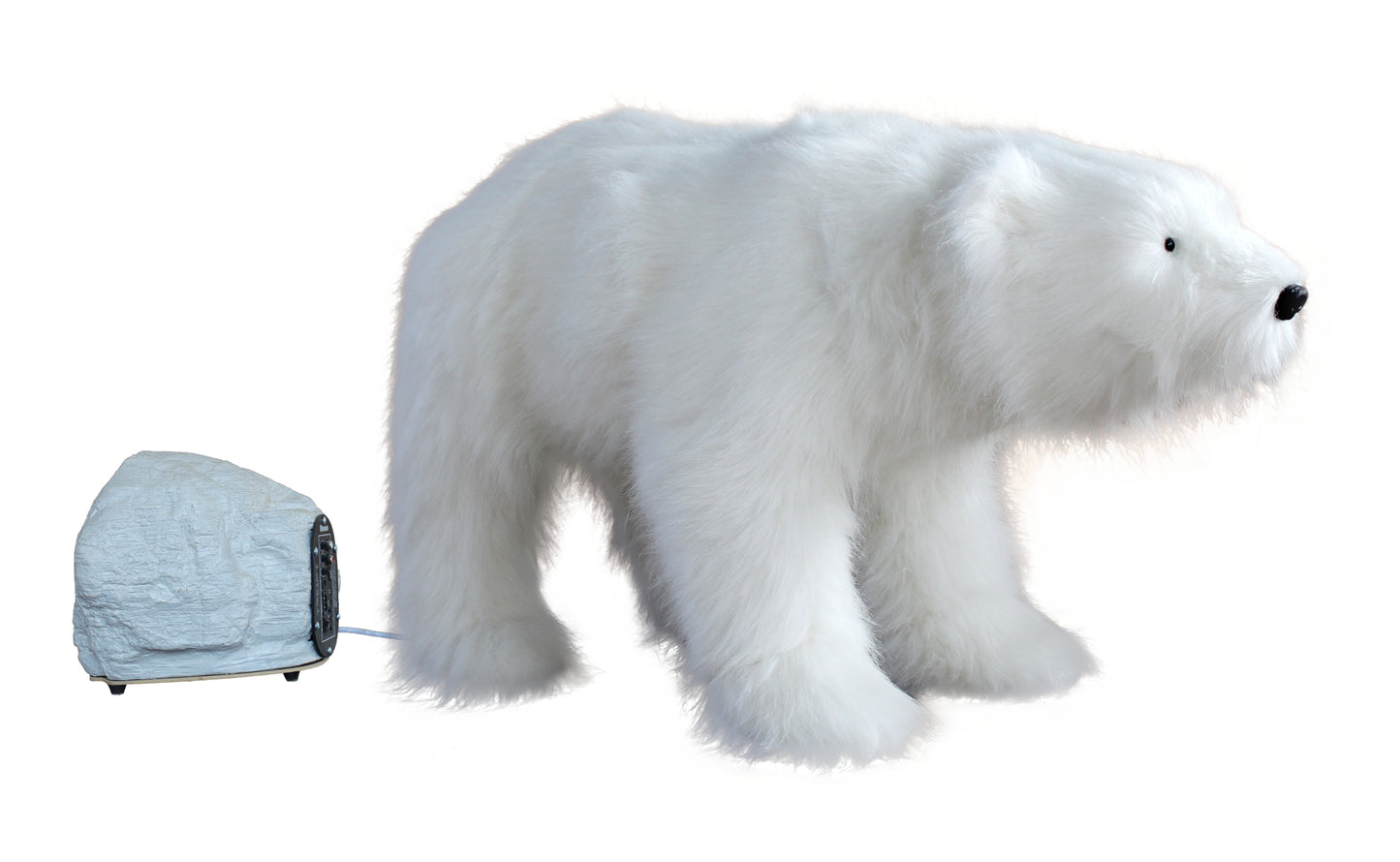 23" Animated Small Polar Bear Head moves with Music