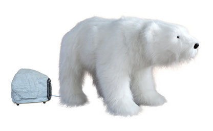 23" Animated Small Polar Bear Head moves with Music