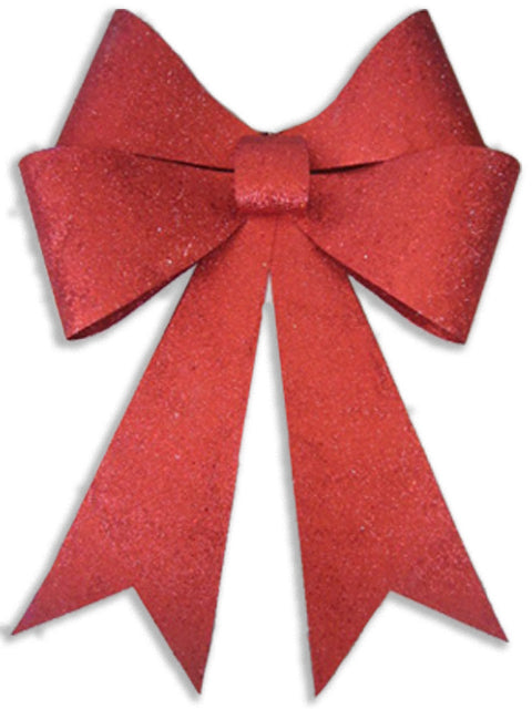 30" Red Glitter Bow