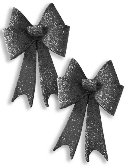 2 Pack 24" Silver Mesh Bow