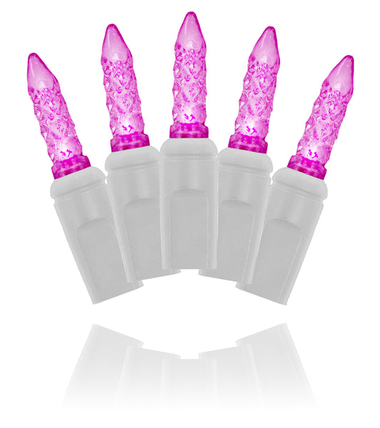 70 Pink M5 LED Icicle Lights