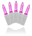 70 Pink M5 LED Icicle Lights